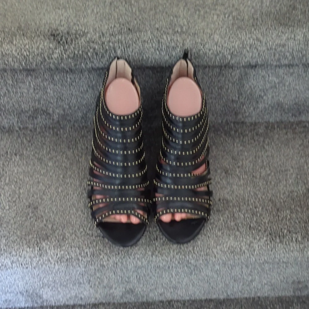 INC Peep Toe Heeled Ankle Booties